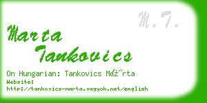marta tankovics business card